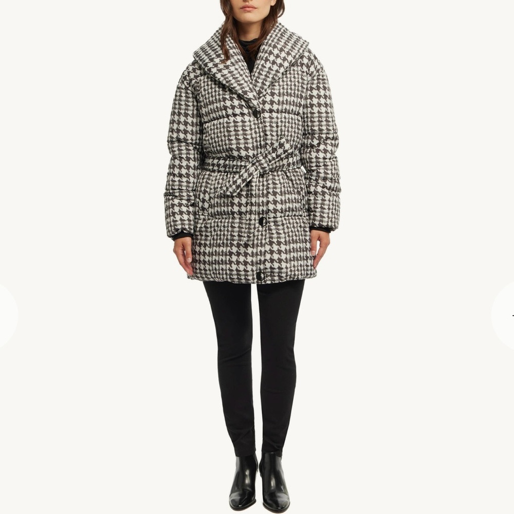 Badgley Mishcka Yoko Shawl Collar Puffer Jacket